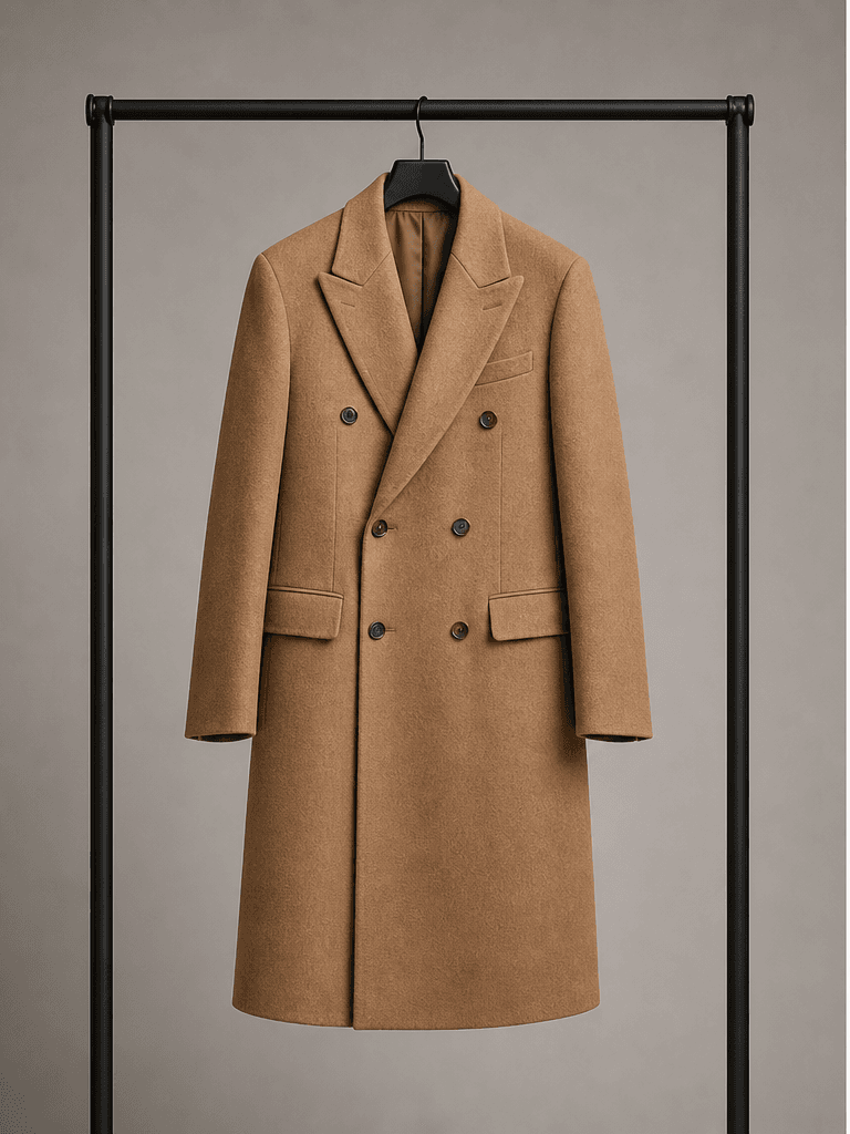 Camel Wool Coat — flat-lay input