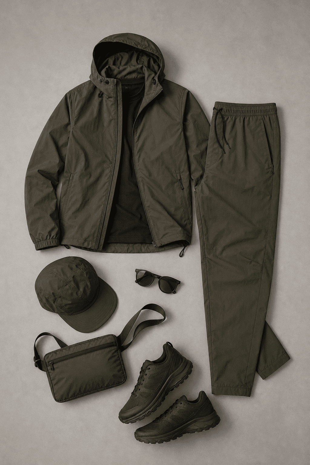 Performance Windbreaker Set — flat-lay input